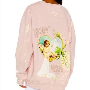 Boys Lie Perpetual Feelings Pink Crew Neck Sweatshirt